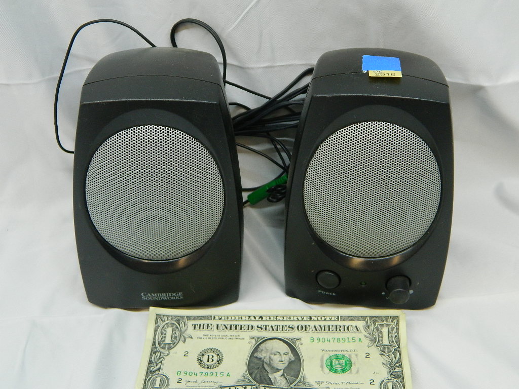 OE2916 Pair of WORKING Cambridge Soundworks Computer Speakers ‘LOUD