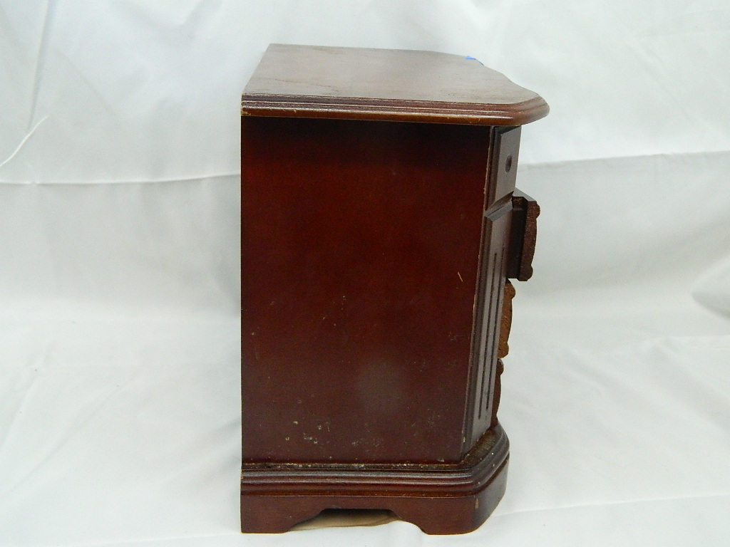 ML4036 BEAUTIFUL Wooden Large Dresser Top Jewelry Box w/ Mirror 9x11x6 Inches ‘Small Flaws