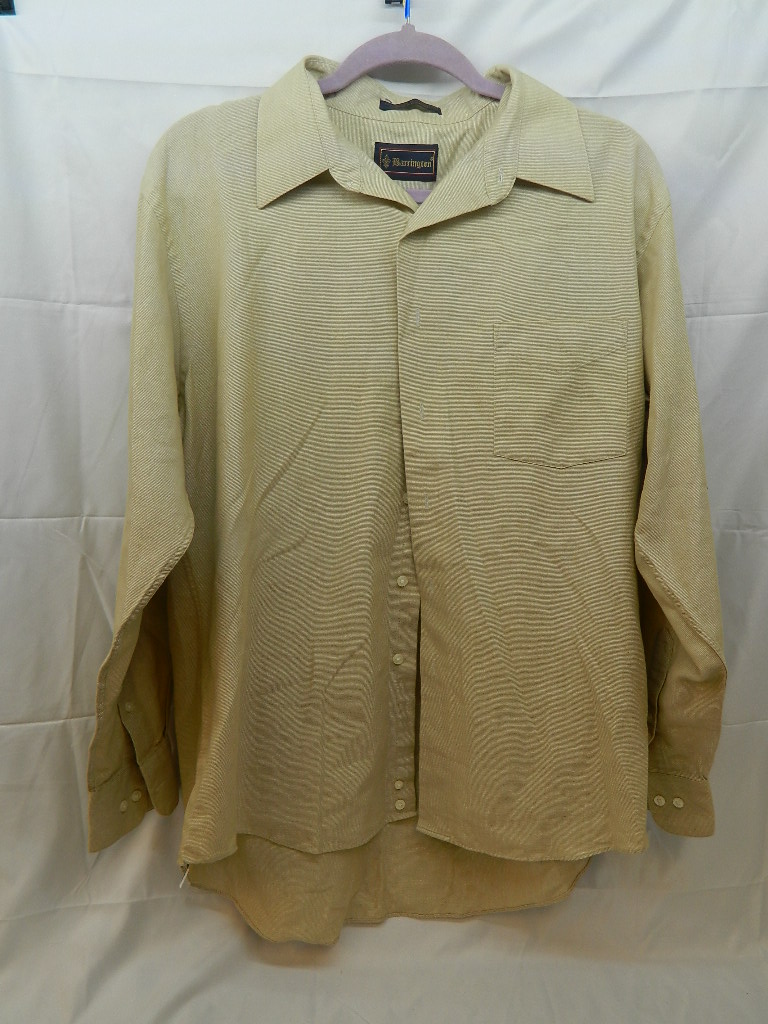 AA3613 MEN’S Barrington Size 17 34/35 Long Sleeve Dress Shirt Wilbur