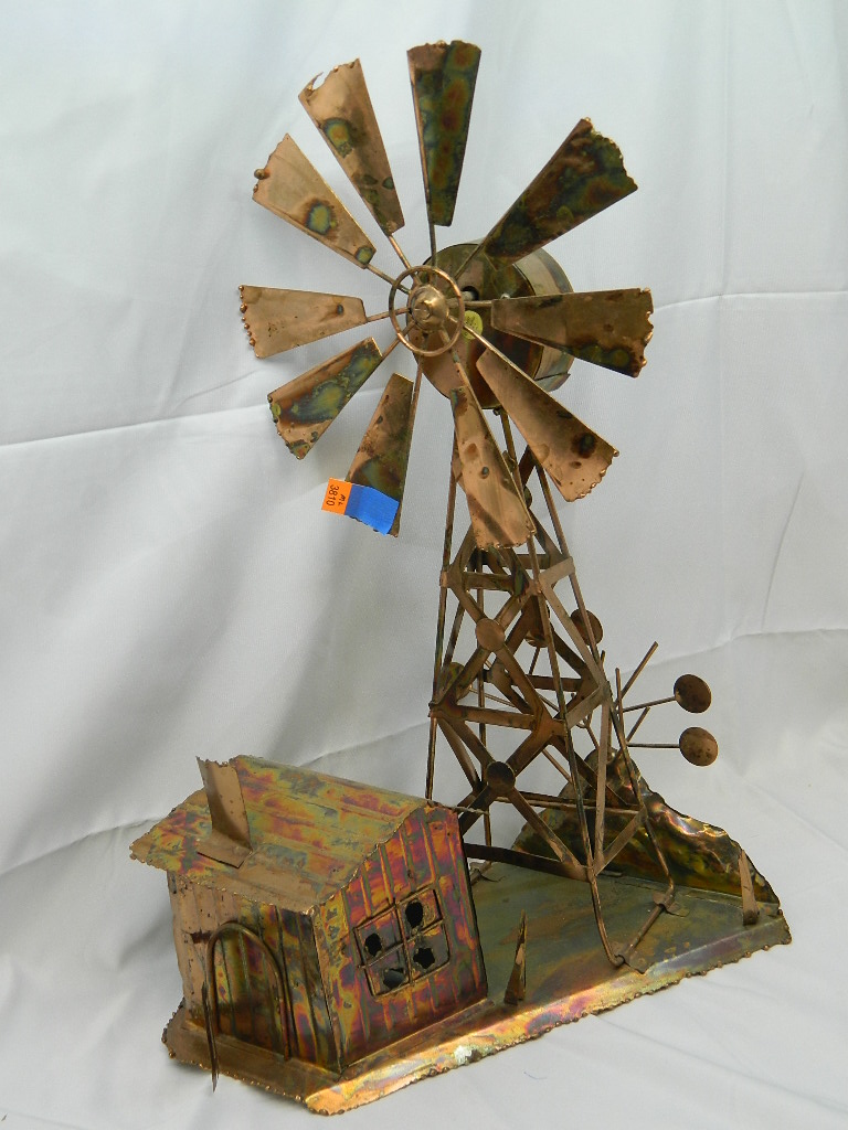 ML3810- Vintage MUSICAL Tin Made LARGE Barn w/ Windmill Collectible Figurine 'WORKING' 17x6x11 Inches – Wilbur Auction ML3810- Vintage MUSICAL Tin Made LARGE Barn w/ Windmill Collectible Figurine 'WORKING' 17x6x11 Inches – Wilbur Auction