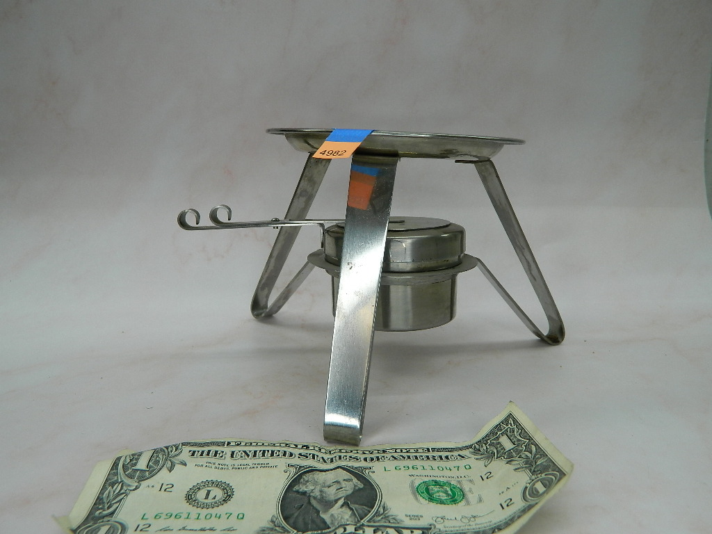 AA4982 Stainless Steel Camping Cooking Sterno Camp Stove Burner