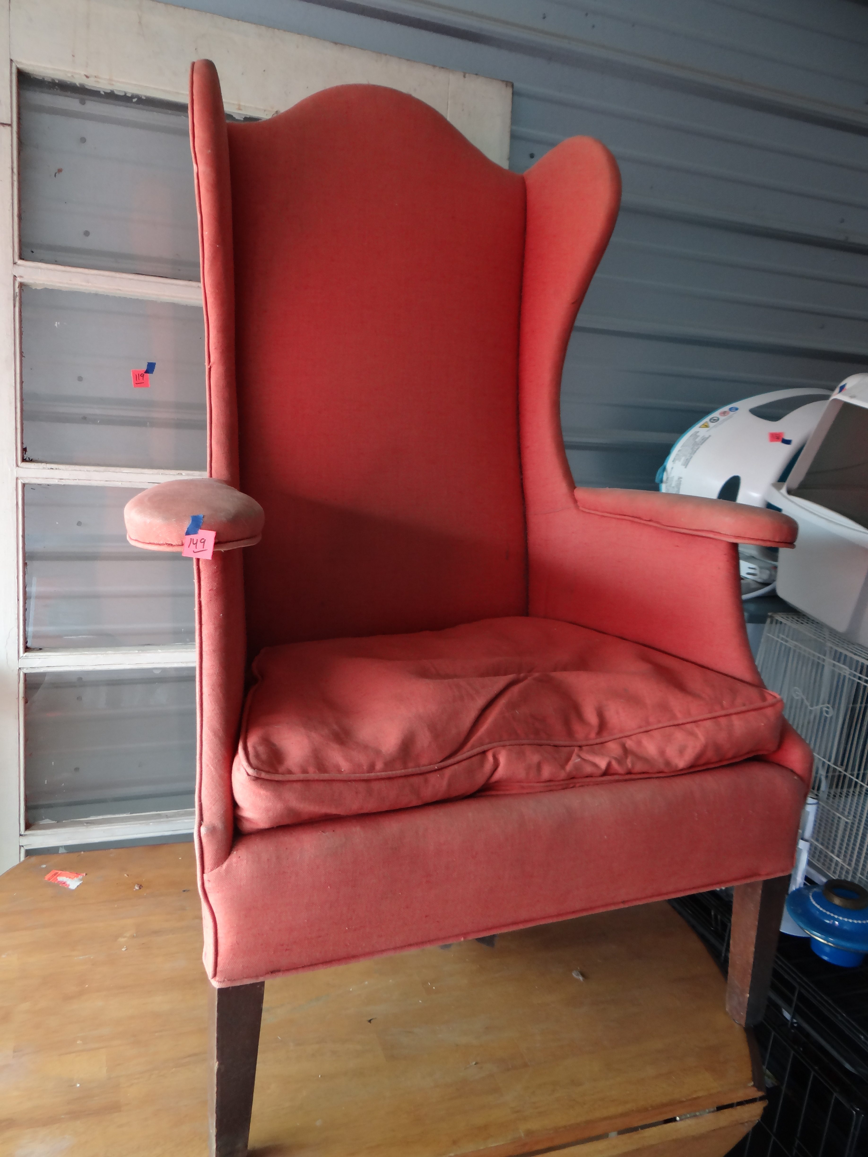 CAR149Wing Back Chair Wilbur Auction