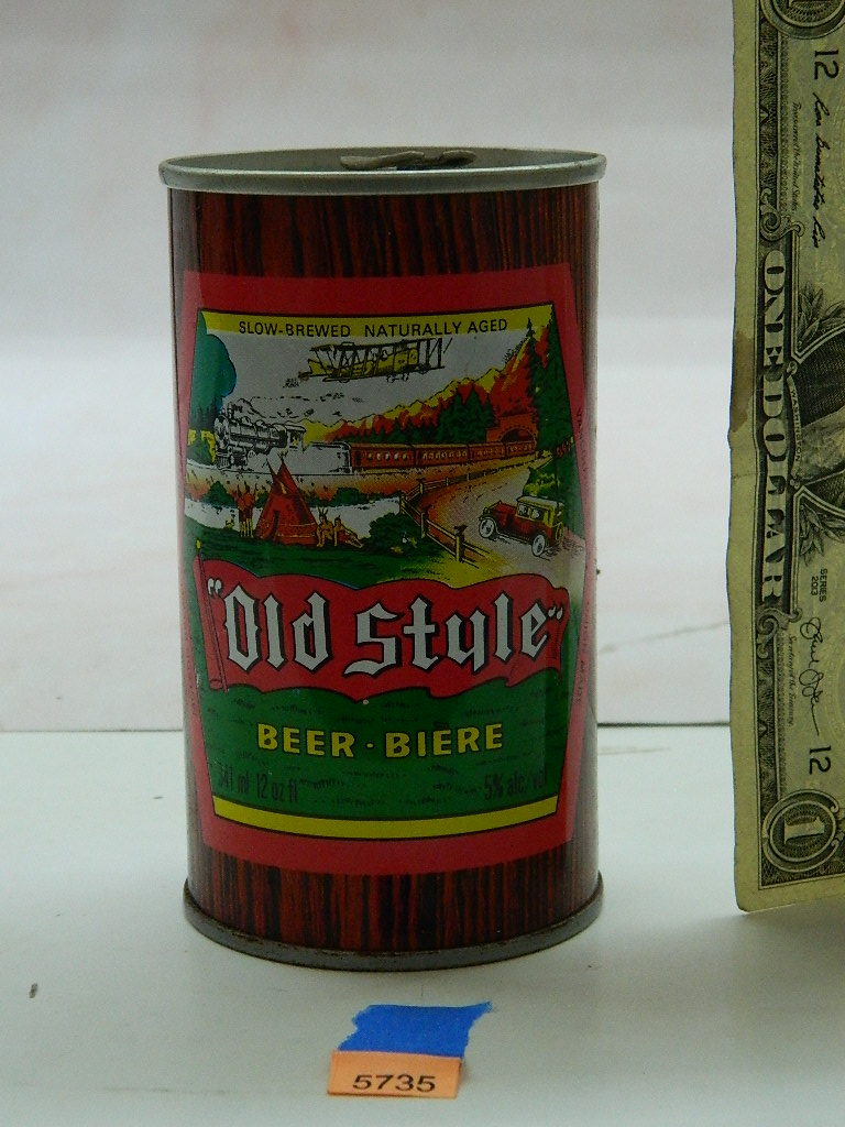 AA5735 Vintage Collectible ‘OLD STYLE’ B.C. Limited Empty 12oz Metal