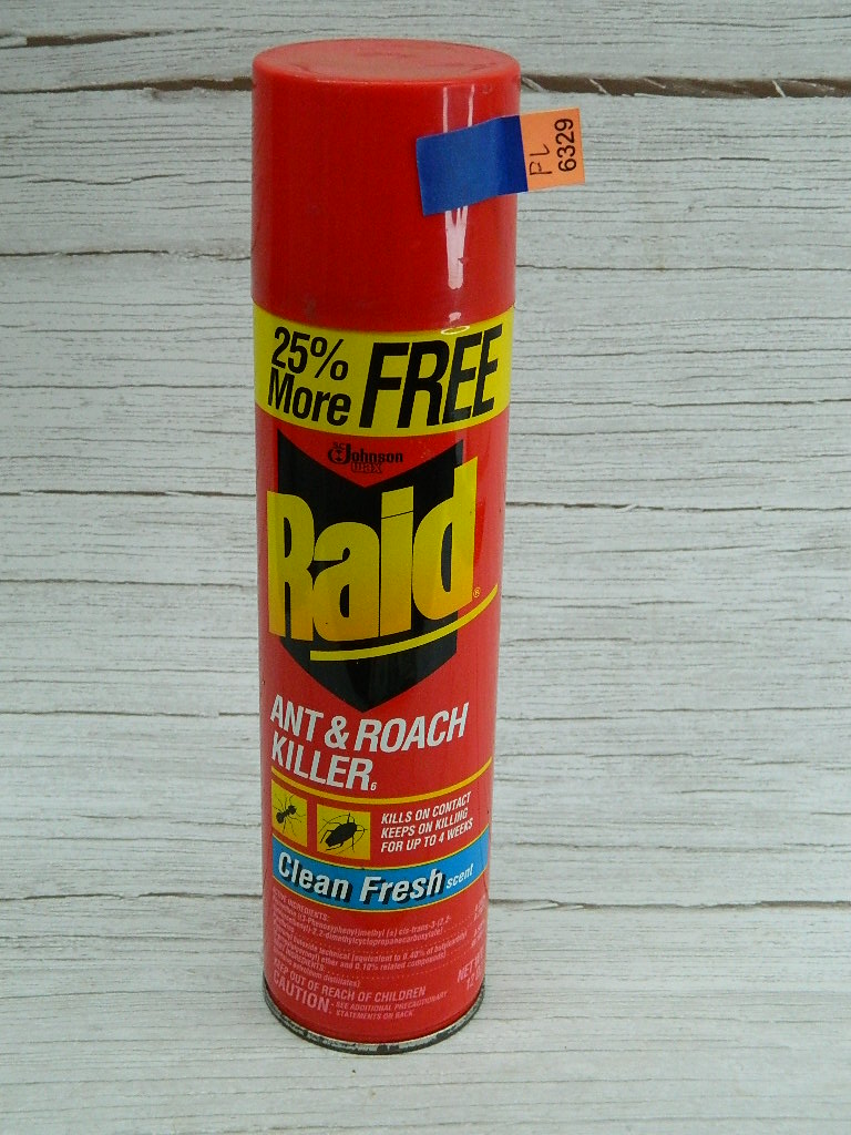 FL6329 MOSTLY FULL Can of RAID Ant and Roach Killer Spray 12oz