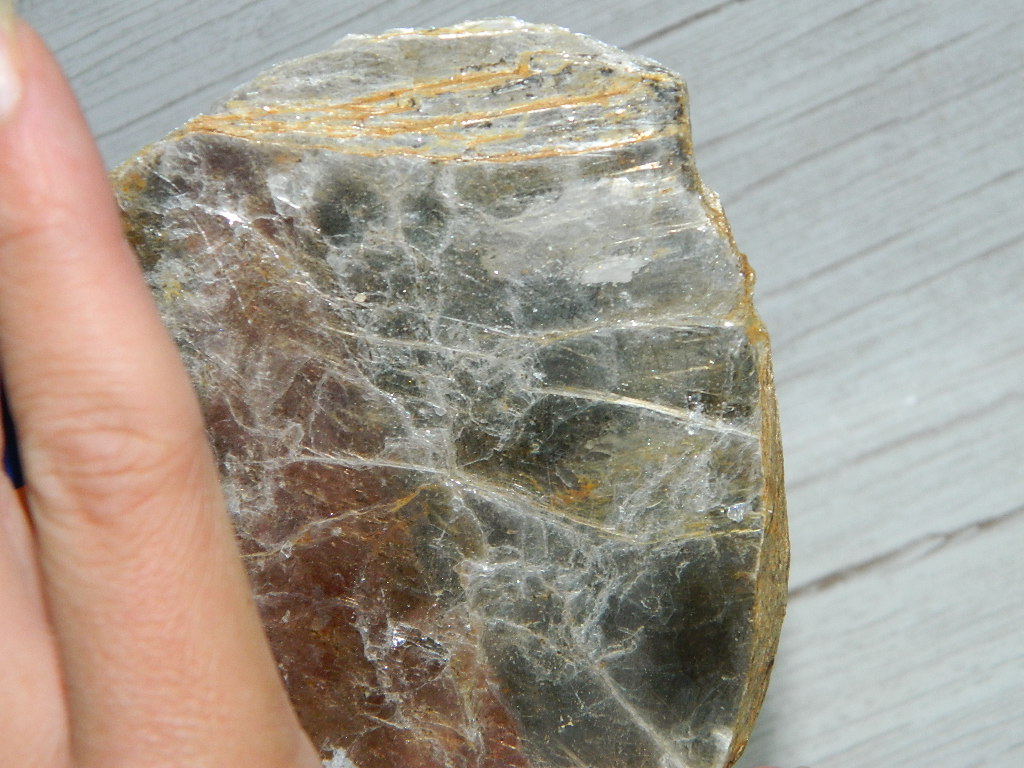 AA6923 Collection of Mica Rock Slab ‘Brittle Silver Black and