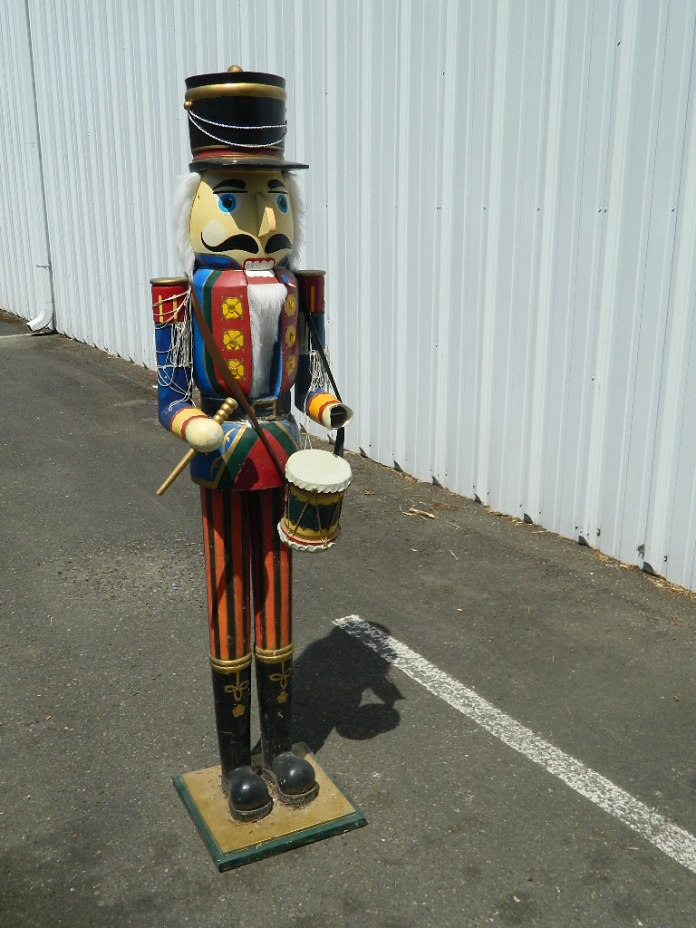 SG8069 HUGE Vintage Wood and Plastic Made Collectible Nutcracker