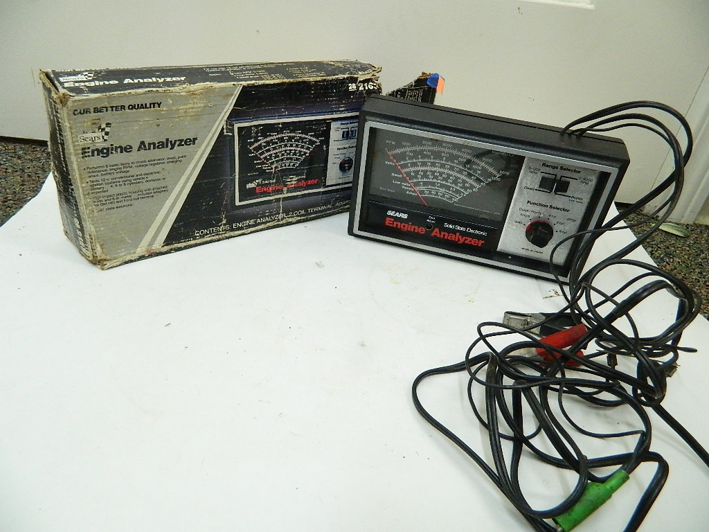 OE8439 Vintage IN BOX SEARS Engine Analyzer W/ Owners Manual Model 28