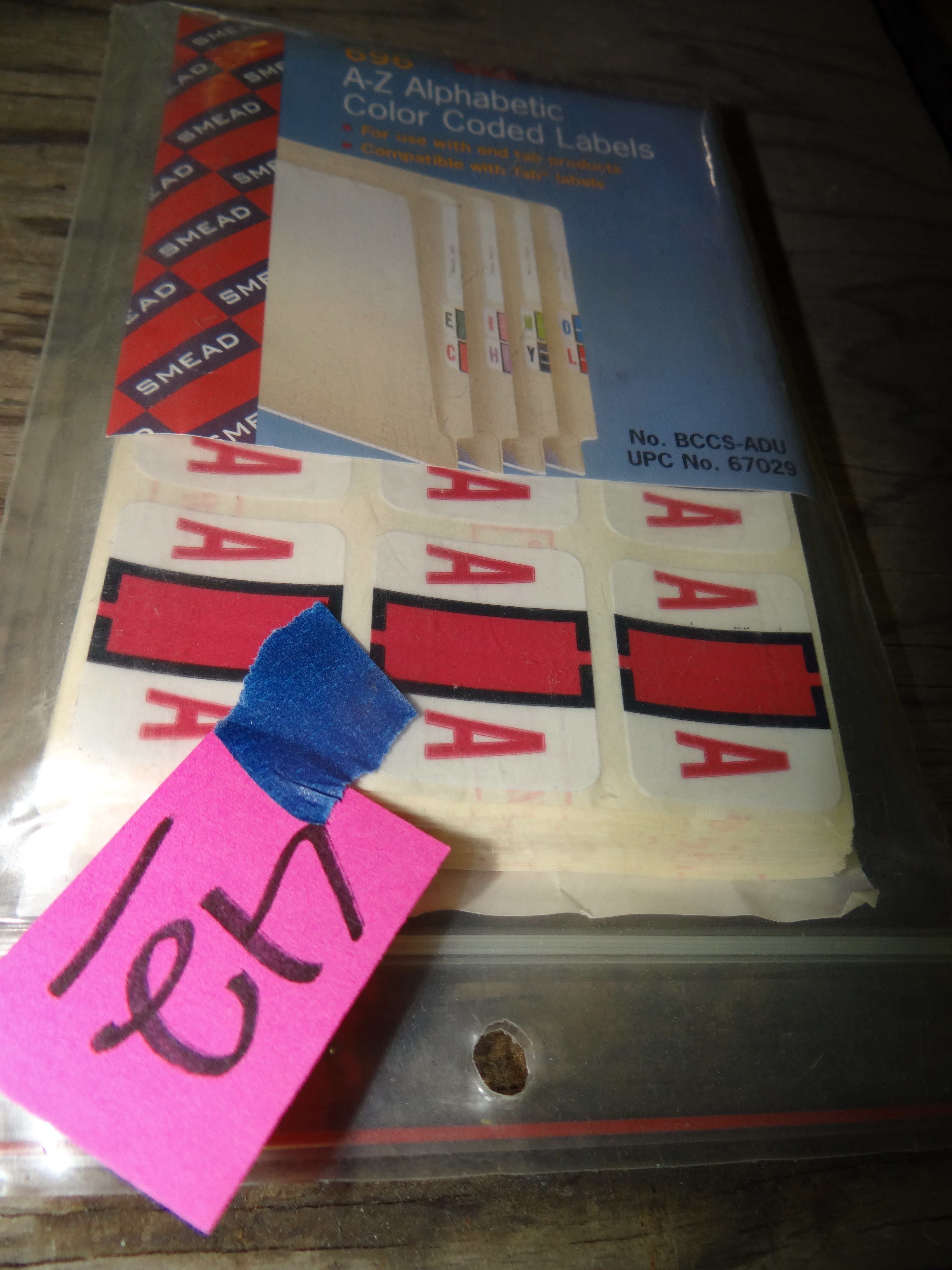 MJ42Alphabetic Color Coded Labels Wilbur Auction